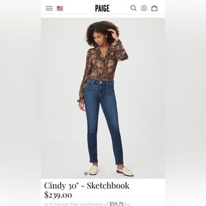 Paige Cindy straight leg jeans